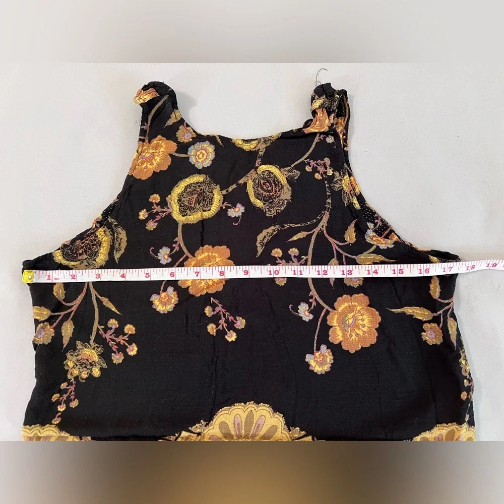 Free People Women‎ Dobby Dot Flouncy Hem Slip Dress Black Combo  Sz XS